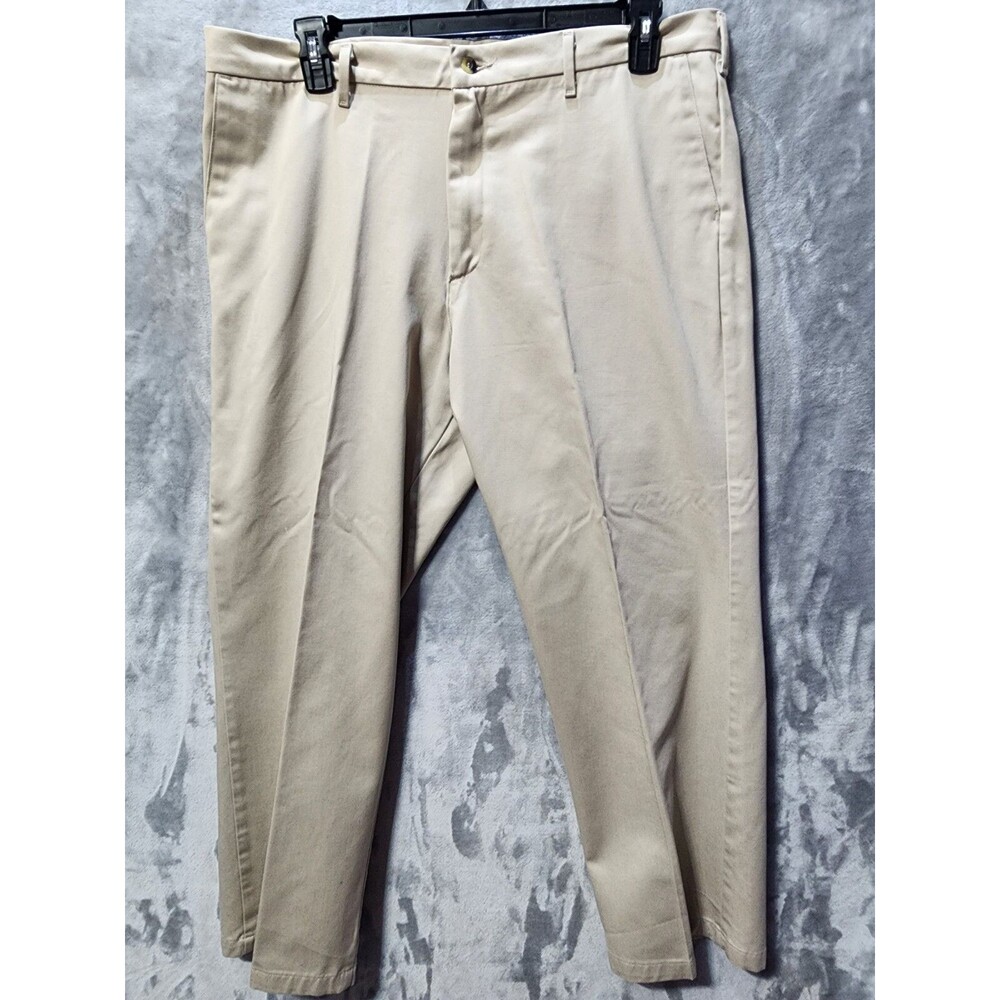 Wrangler Chino Pants Straight Fit Mens Khaki Tan 38x30 Classic Preppy 67N14LK